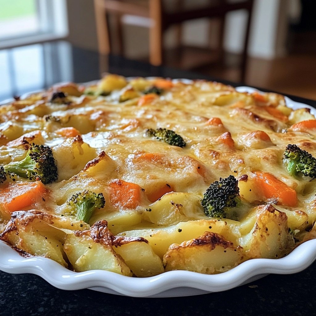 Kartoffelauflauf mit Gemüse