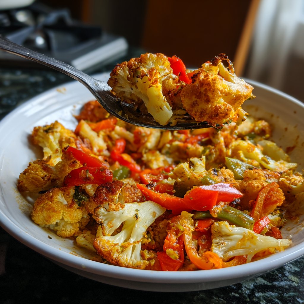 Blumenkohl Pfanne Mit Paprika