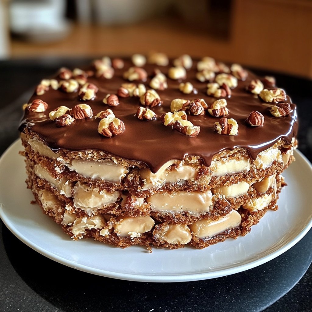 Rentier-Torte mit Haselnüssen & Nougat