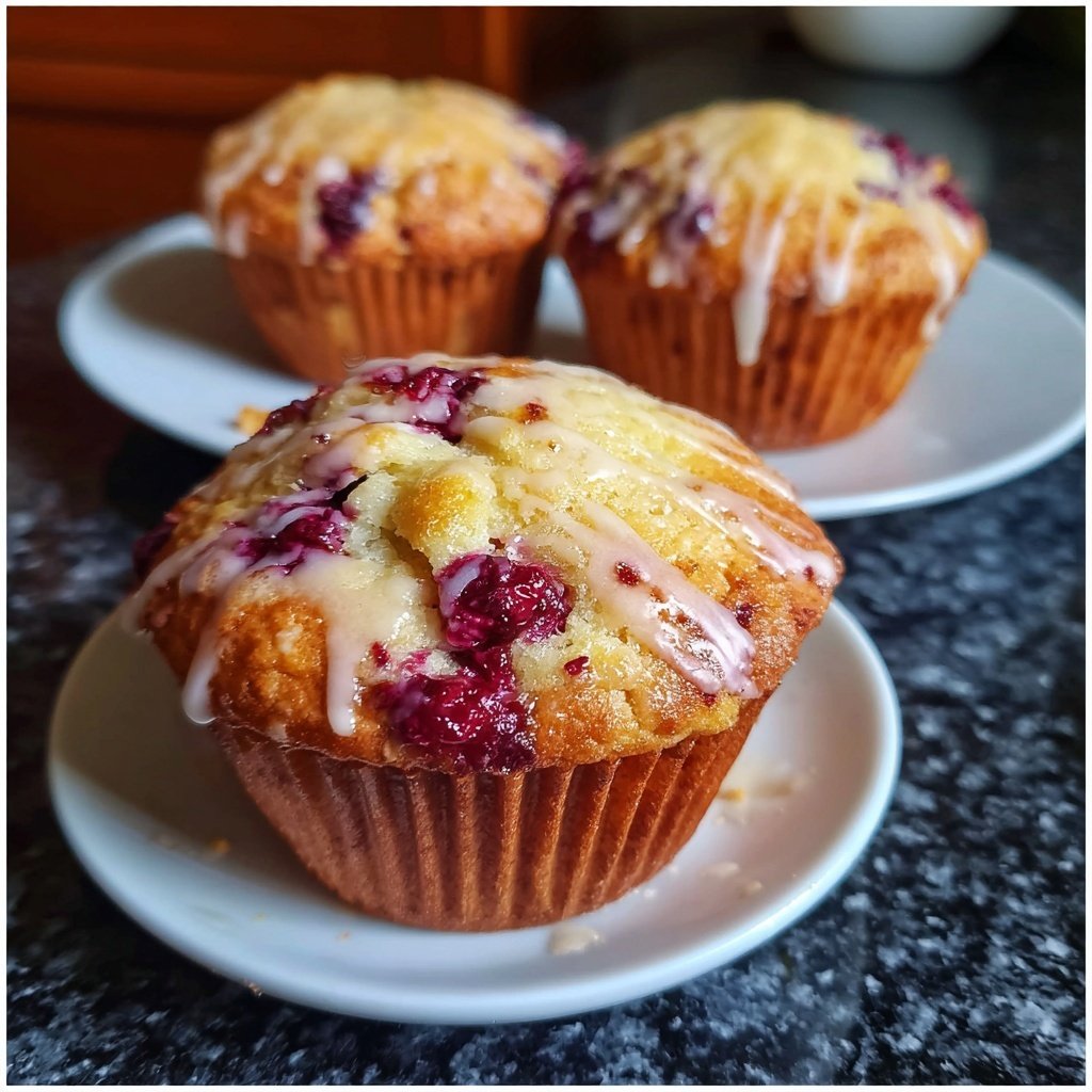 Muffins mit Vanille und Beeren