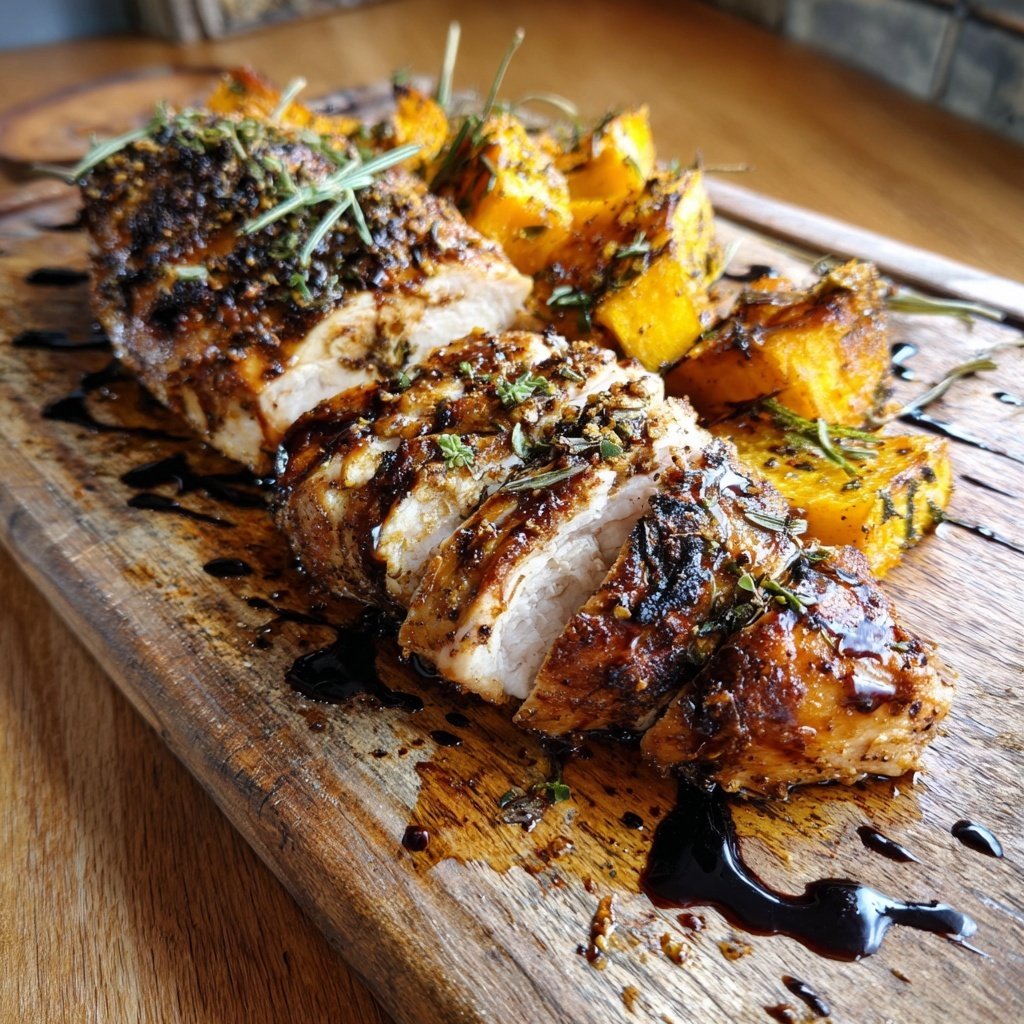 Kalorienarmes Hähnchen Mit Ofen Kürbis