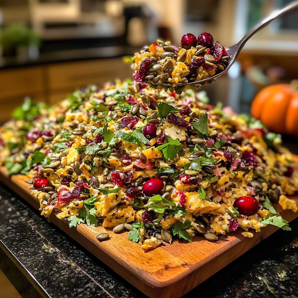 Herbstlicher Getreidesalat mit Cranberries
