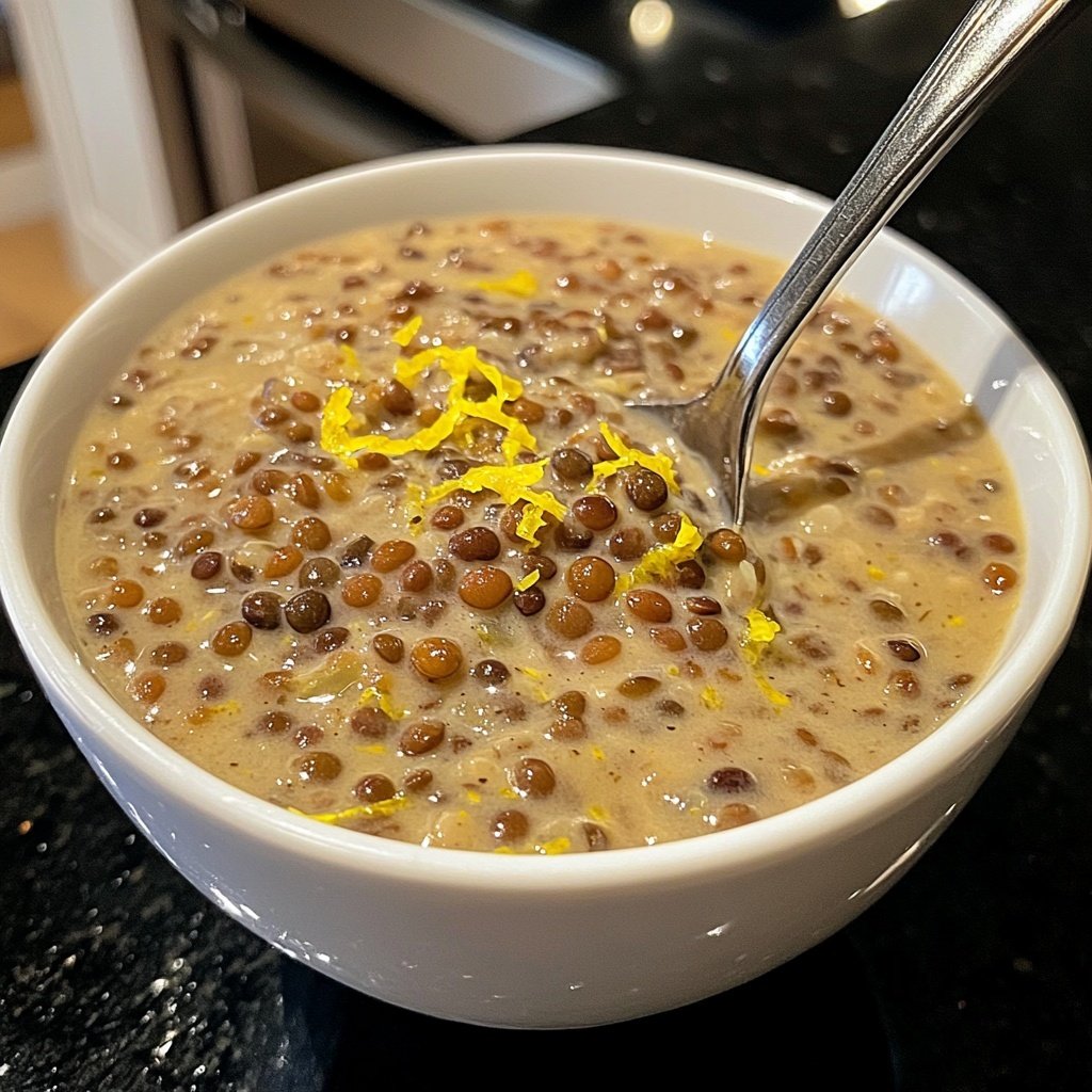 Linsensuppe mit Zitrone